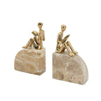 Aluminium & Marble Bookends