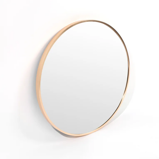 Round Wall Mirror 60 cm - Brass