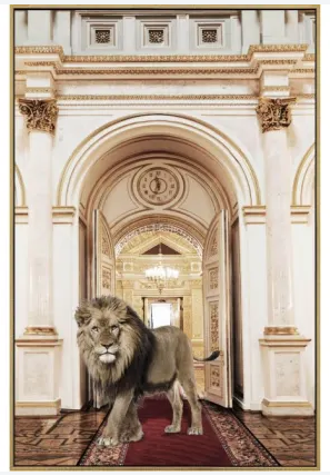 King of the Castle Canvas W/ Gold Frame
