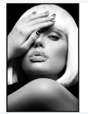 Glitterati Glamour Canvas W/ Black Frame