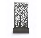 Ornate Tree Trellis Screen with Planter - Black