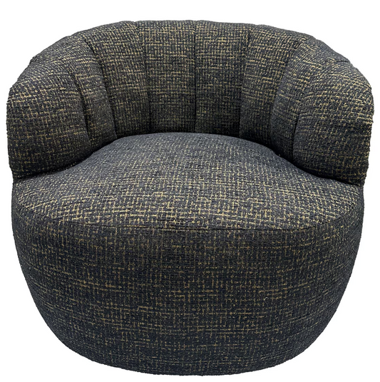 Cobble Swivel Accent Chair - Gold & Black