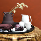 STUDIO Round Ottoman Tray Black detail