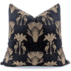 Snugg & Co Palm Flamingo Cushion Cover - Black & Gold