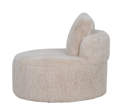 Lunaya Faux Sheepskin Accent Chair - Sand