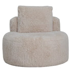 Lunaya Faux Sheepskin Accent Chair - Sand