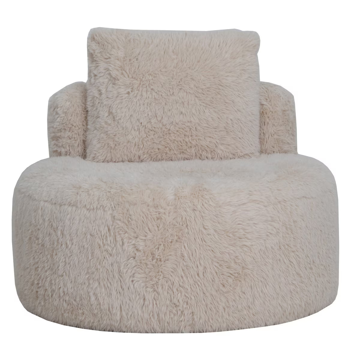 Lunaya Faux Sheepskin Accent Chair - Sand