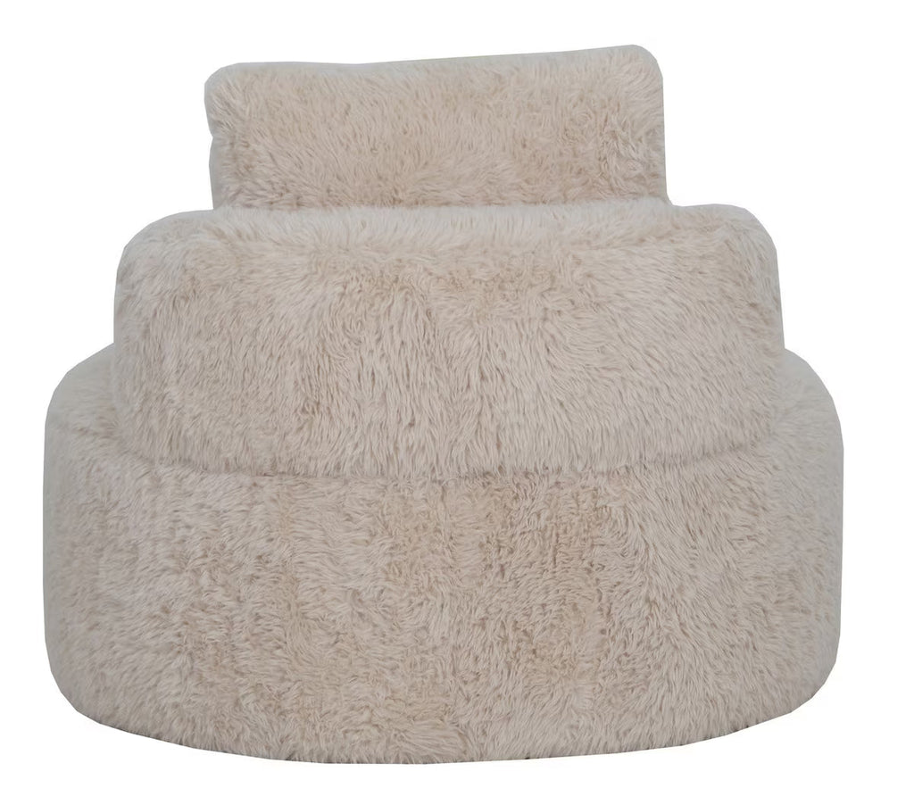 Lunaya Faux Sheepskin Accent Chair - Sand