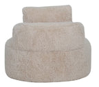 Lunaya Faux Sheepskin Accent Chair - Sand