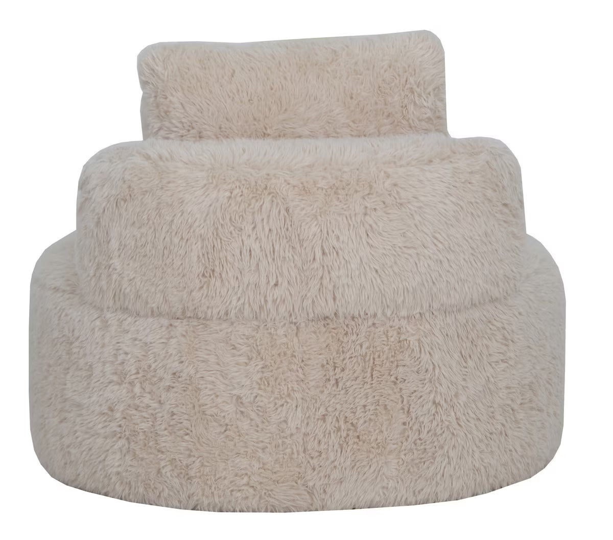 Lunaya Faux Sheepskin Accent Chair - Sand
