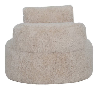 Lunaya Faux Sheepskin Accent Chair - Sand