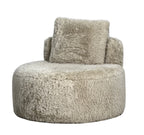 Lunaya Faux Sheepskin Accent Chair - Beige
