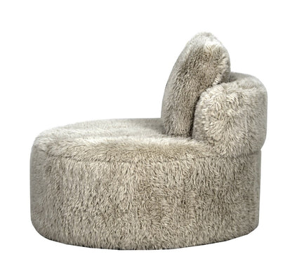 Lunaya Faux Sheepskin Accent Chair - Beige