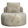 Lunaya Faux Sheepskin Accent Chair - Beige