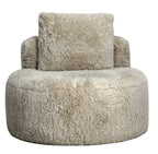 Lunaya Faux Sheepskin Accent Chair - Beige