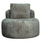 Lunaya Faux Sheepskin Accent Chair - Smoke