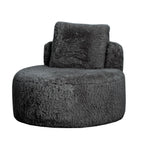 Lunaya Faux Sheepskin Accent Chair - Graphite