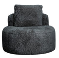 Lunaya Faux Sheepskin Accent Chair - Graphite