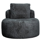 Lunaya Faux Sheepskin Accent Chair - Graphite