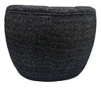 Cobble Swivel Accent Chair - Black & Silver