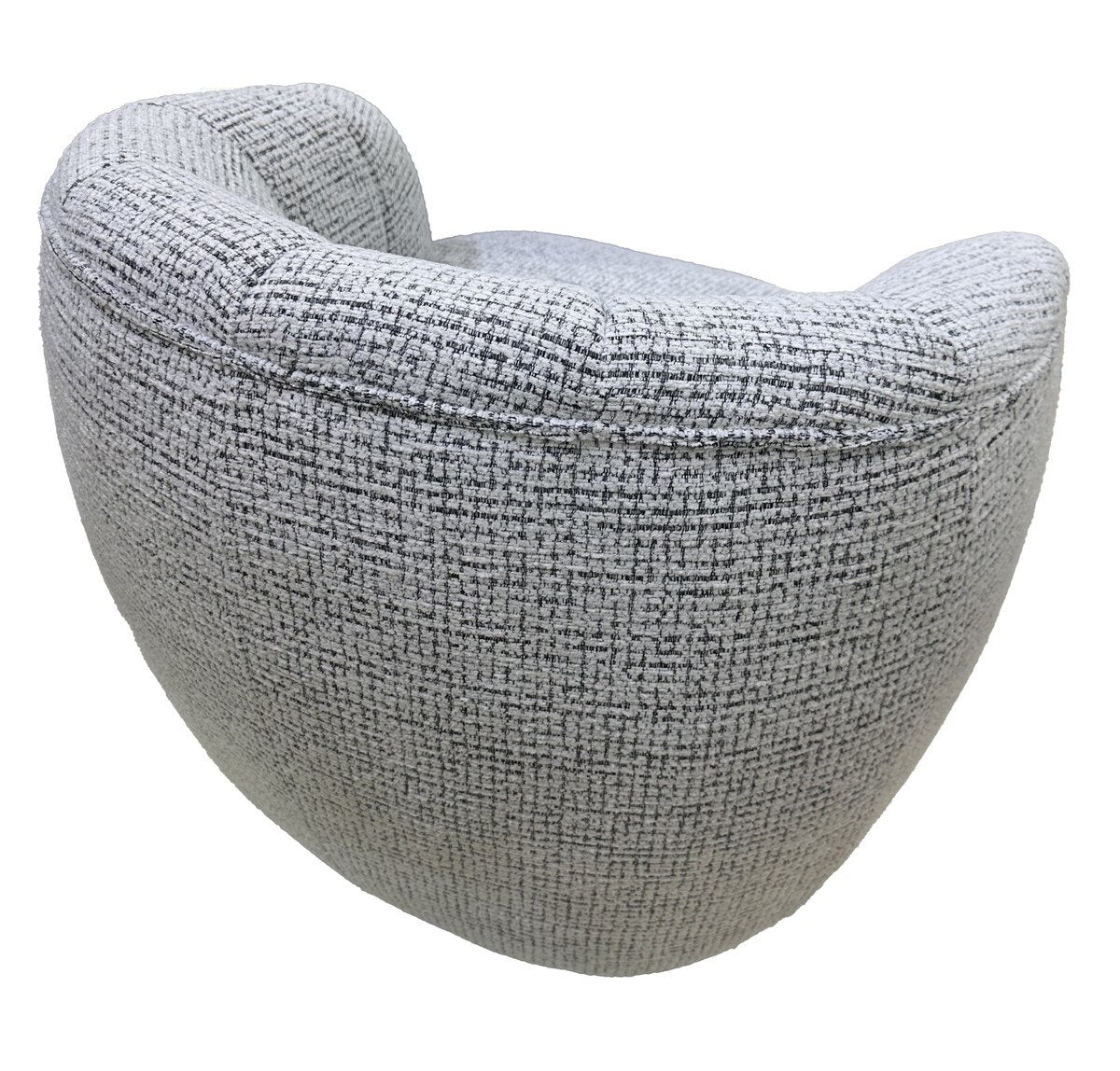Cobble Swivel Accent Chair - White & Black
