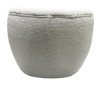 Cobble Swivel Accent Chair - White & Taupe