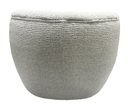 Cobble Swivel Accent Chair - White & Taupe