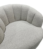 Cobble Swivel Accent Chair - White & Taupe