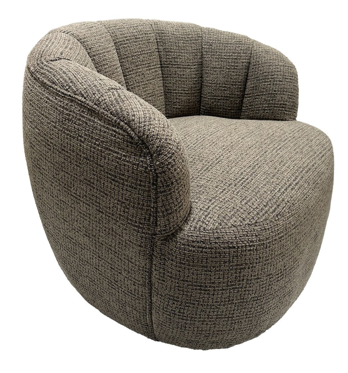 Cobble Swivel Accent Chair - Caramel & Black