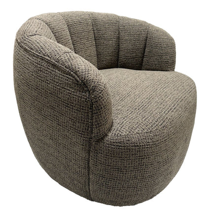 Cobble Swivel Accent Chair - Caramel & Black