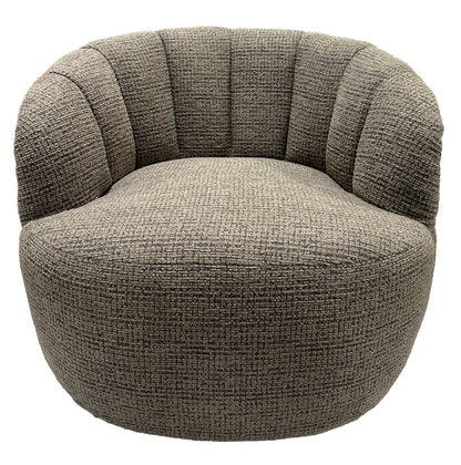 Cobble Swivel Accent Chair - Caramel & Black
