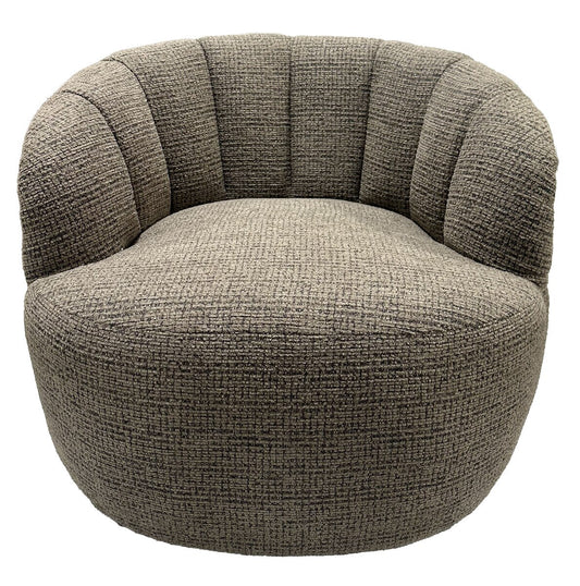 Cobble Swivel Accent Chair - Caramel & Black