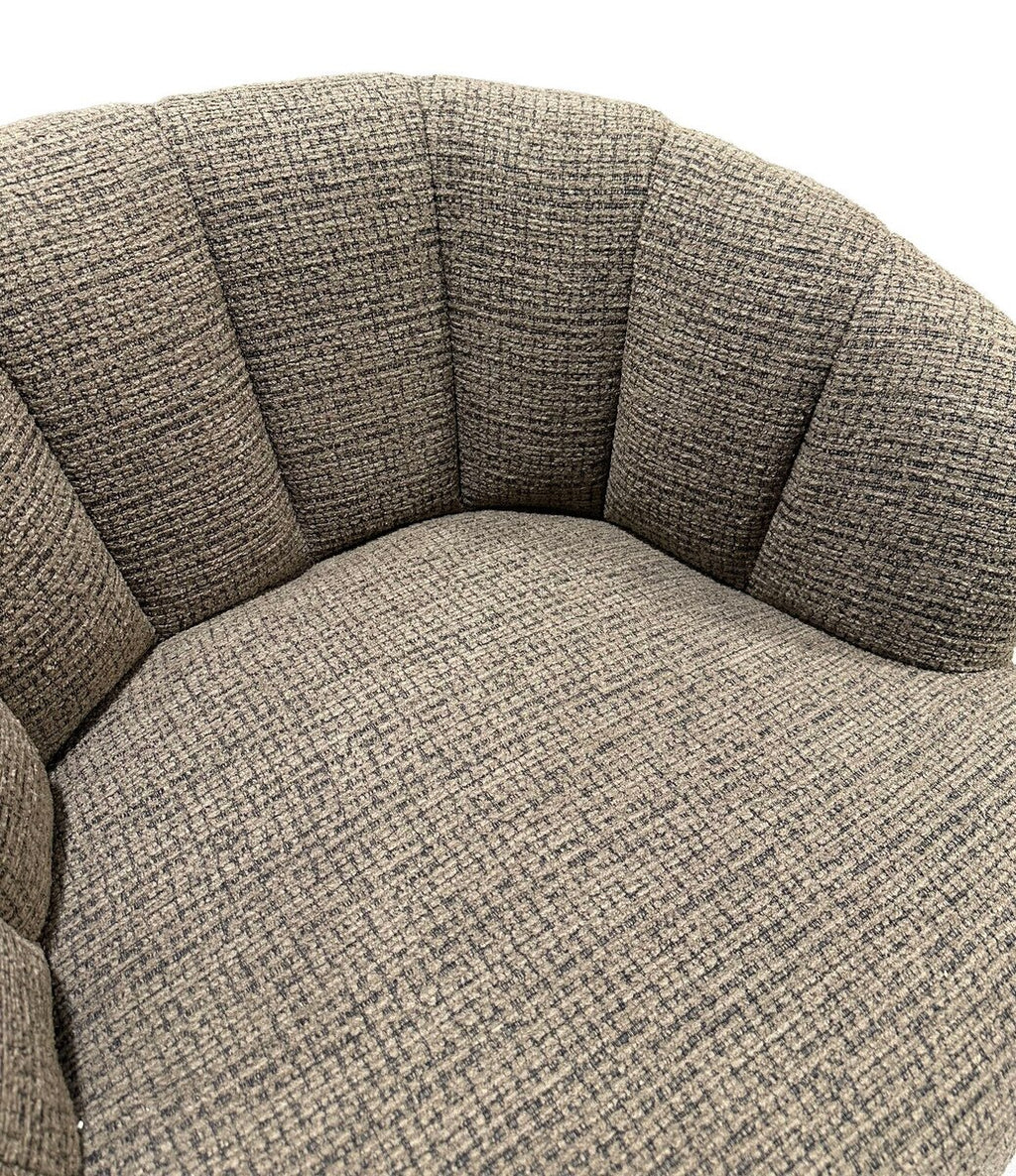 Cobble Swivel Accent Chair - Caramel & Black