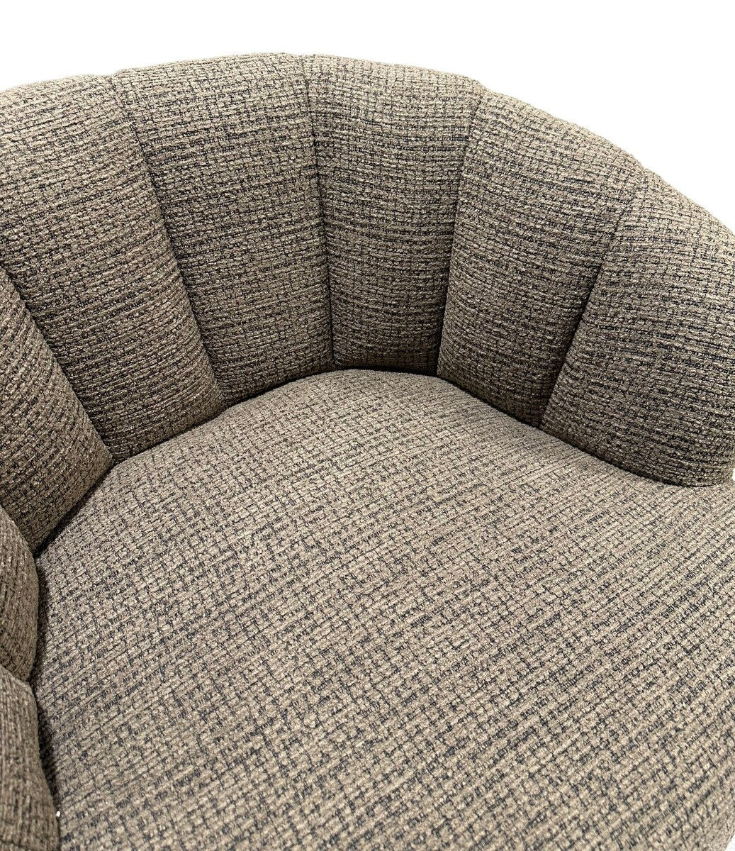 Cobble Swivel Accent Chair - Caramel & Black