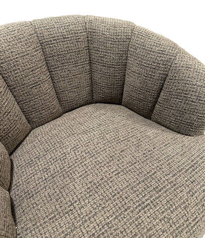Cobble Swivel Accent Chair - Caramel & Black