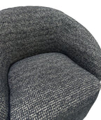 Darby Swivel Accent Chair - Black & Silver