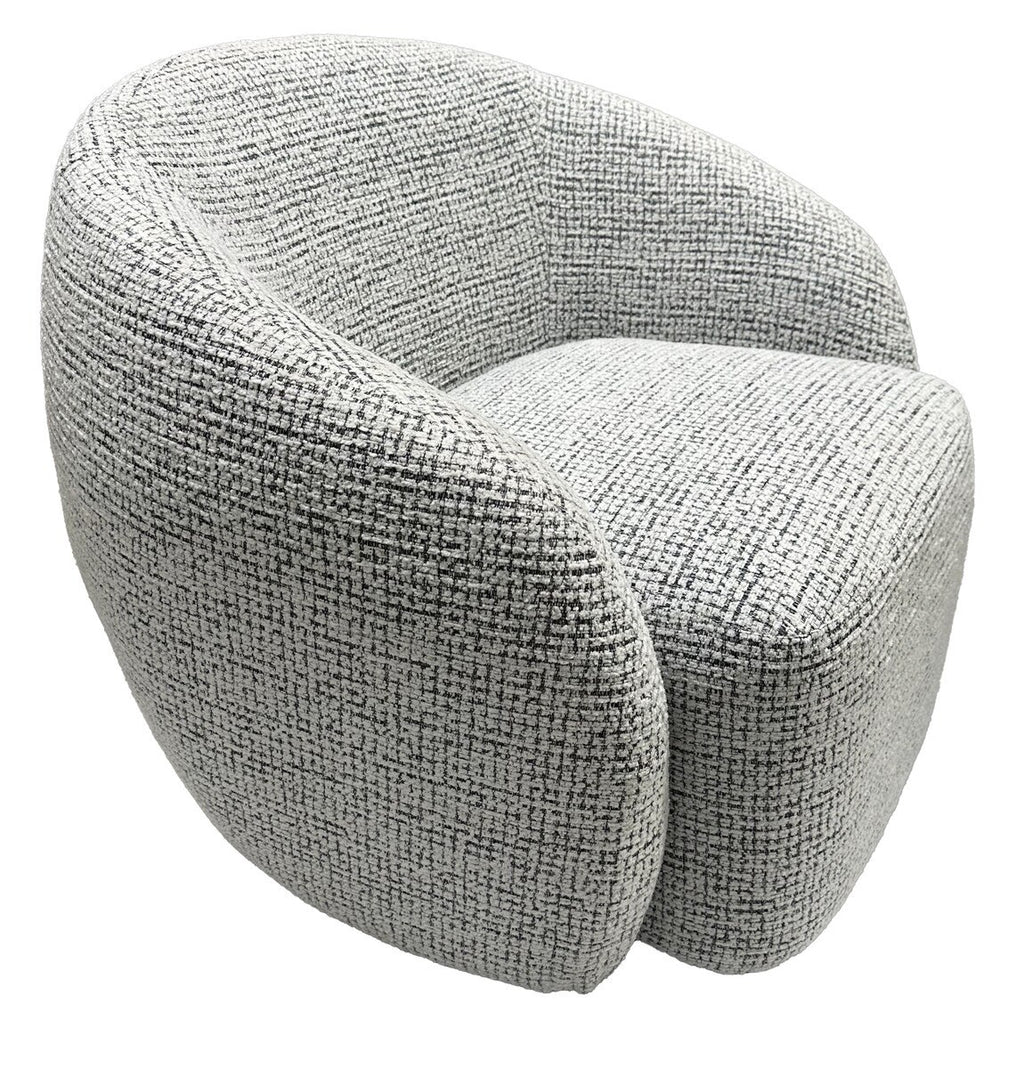 Darby Swivel Accent Chair - White & Black