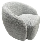 Darby Swivel Accent Chair - White & Black