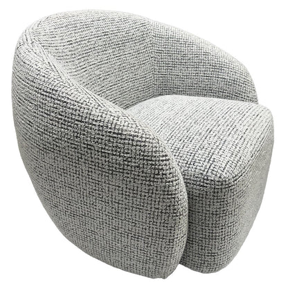 Darby Swivel Accent Chair - White & Black