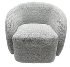 Darby Swivel Accent Chair - White & Black