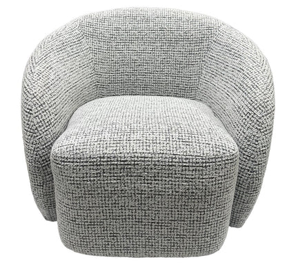 Darby Swivel Accent Chair - White & Black