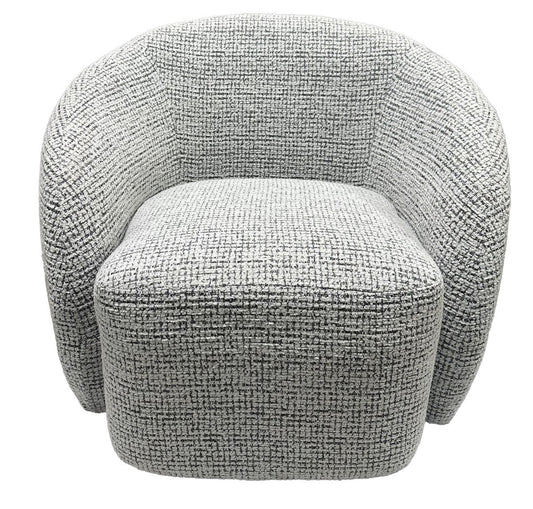 Darby Swivel Accent Chair - White & Black