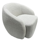 Darby Swivel Accent Chair - White & Taupe