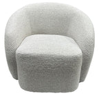 Darby Swivel Accent Chair - White & Taupe