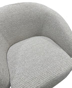 Darby Swivel Accent Chair - White & Taupe