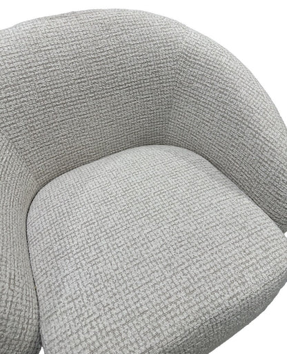 Darby Swivel Accent Chair - White & Taupe