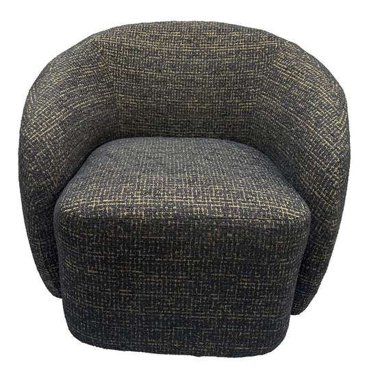 Darby Swivel Accent Chair - Gold & Black