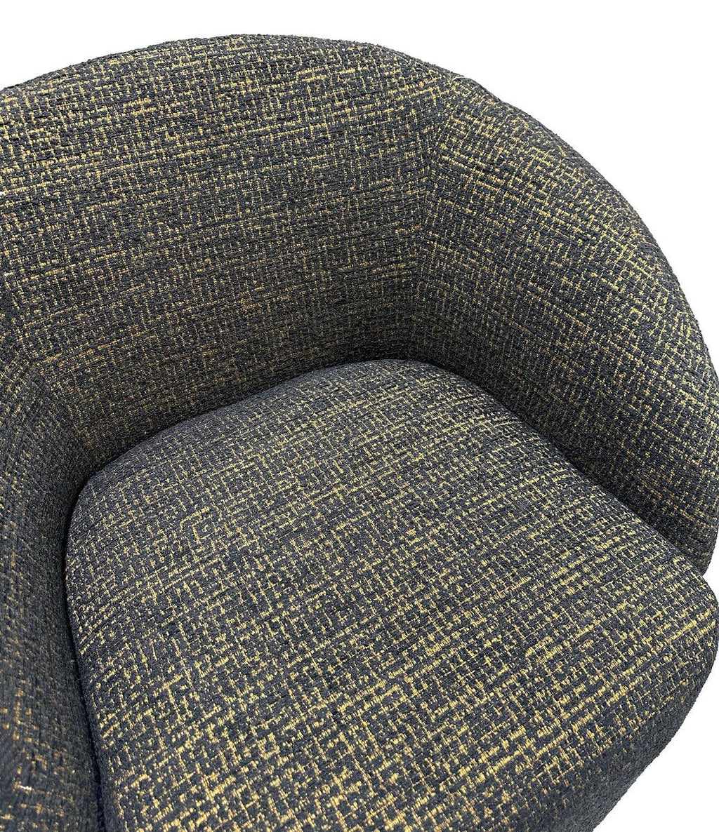 Darby Swivel Accent Chair - Gold & Black