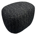 Amaro Accent Ottoman - Black & Silver