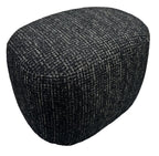 Amaro Accent Ottoman - Black & Silver